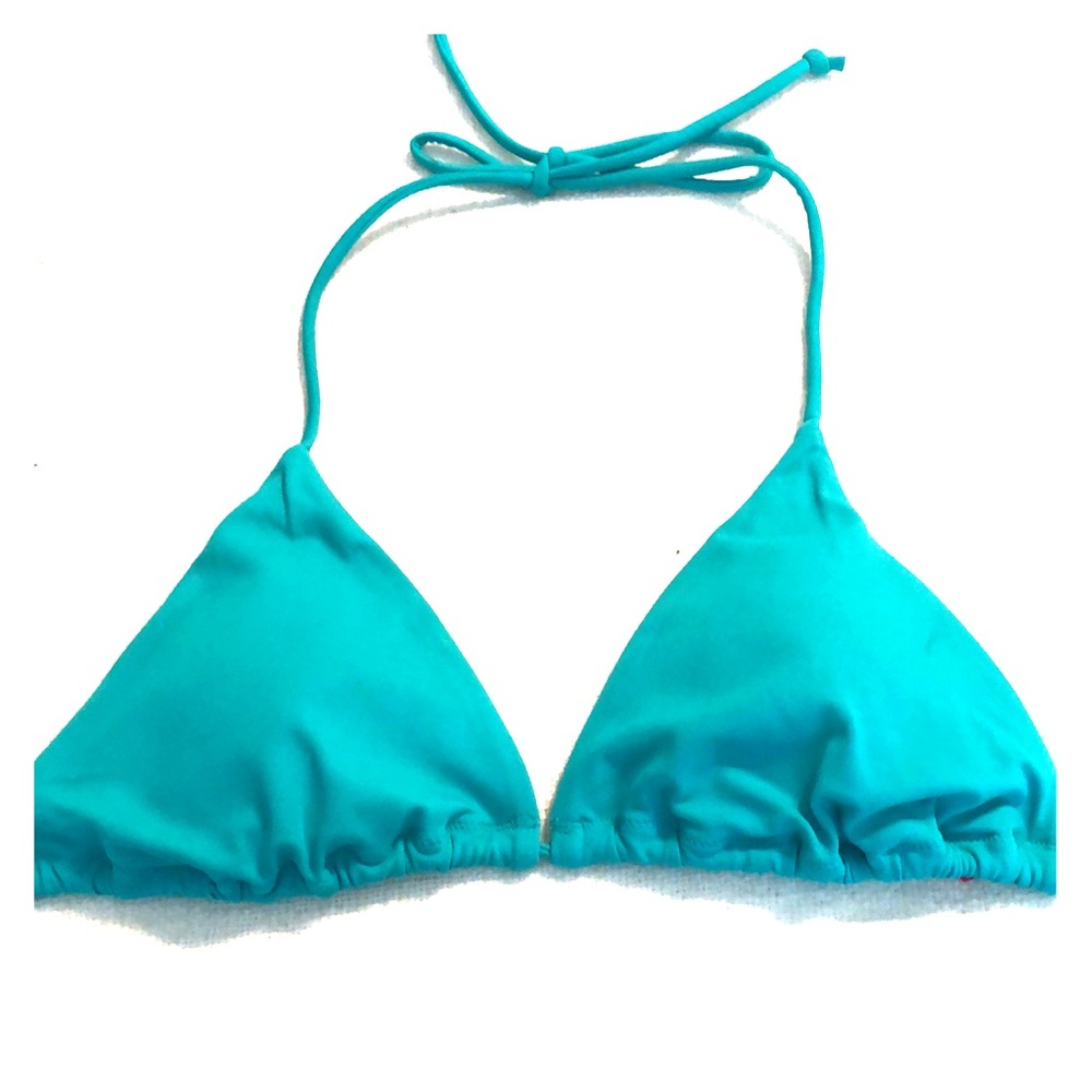 Green triangle bikini top